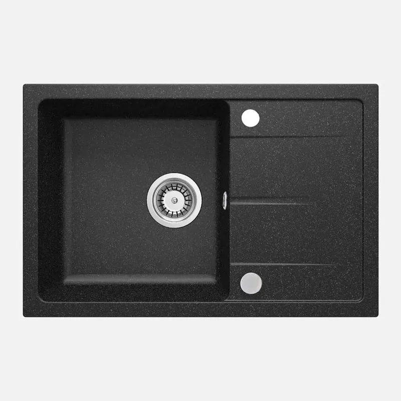 Betaalbaar Lavello 1 vasca gocciolatoio Idrostile Amancio sifone 440x164 mm grafite