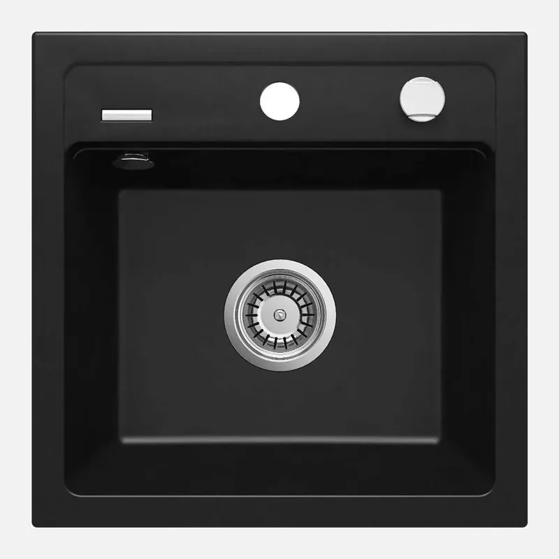 Direct Verzonden Lavello 1 vasca Idrostile Martí 440x184 mm Nero