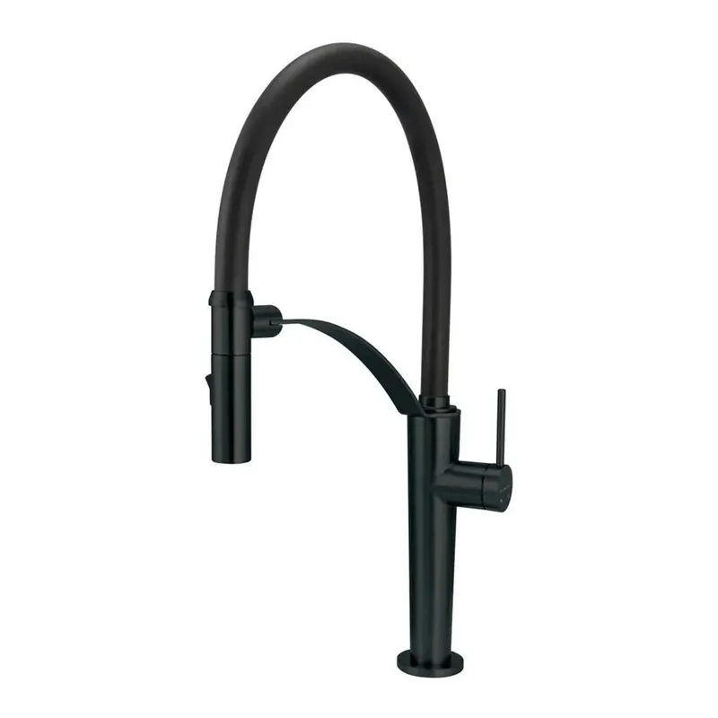 Rubinetto da cucina bocca elastica 2 getti Idrostile nero Beperkt Aanbod