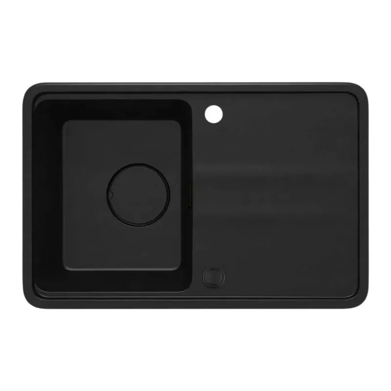Dagaanbieding Lavello 1 vasca con gocciolatoio Idrostile Varadero 440x230 mm nero