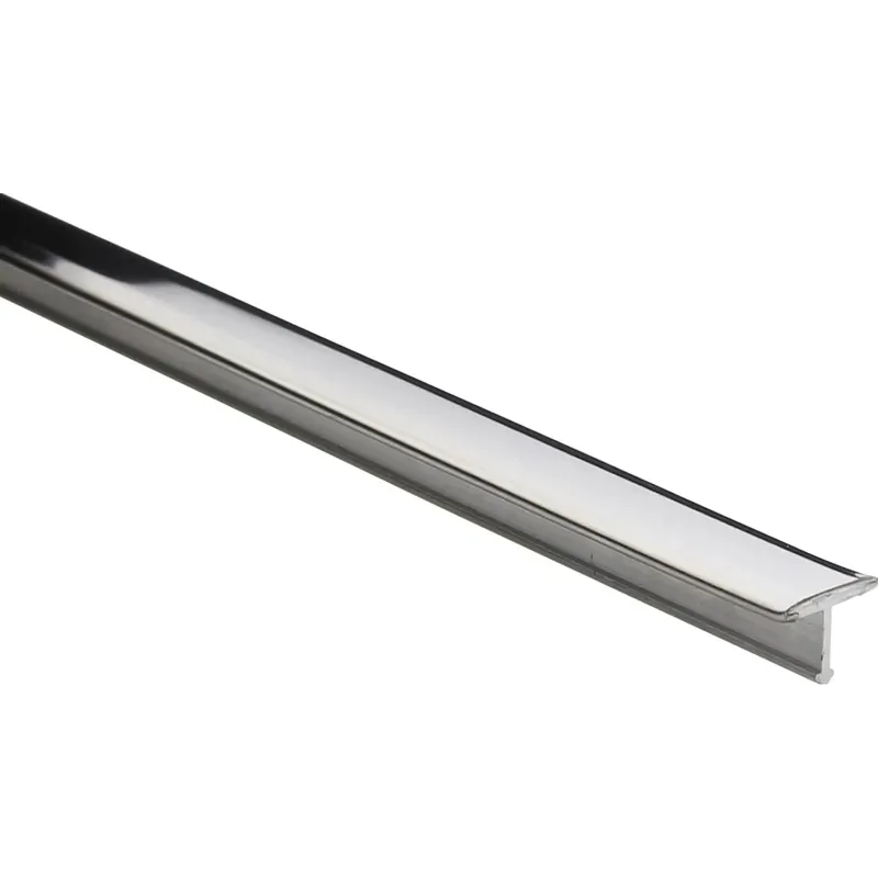 Beperkte Voorraad Profilo coprigiunti a T in acciaio inossidabile lucidato 14 mm x 0,9 mm