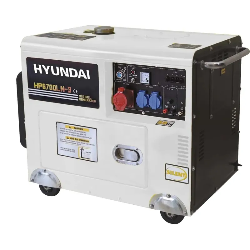 Voordeelprijs Generatore di corrente silenziato Diesel Hyundai 5.5 kW 456 cc