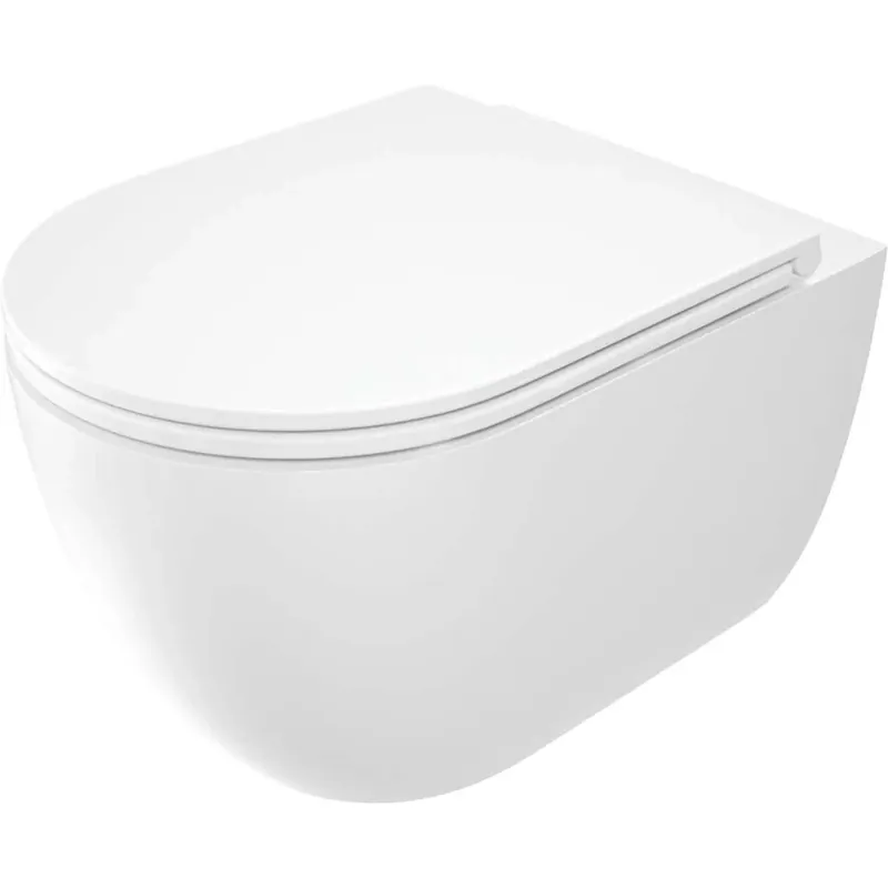 WC sospeso con sedile senza bordo 36,2x36,6 cm bianco Koop Online