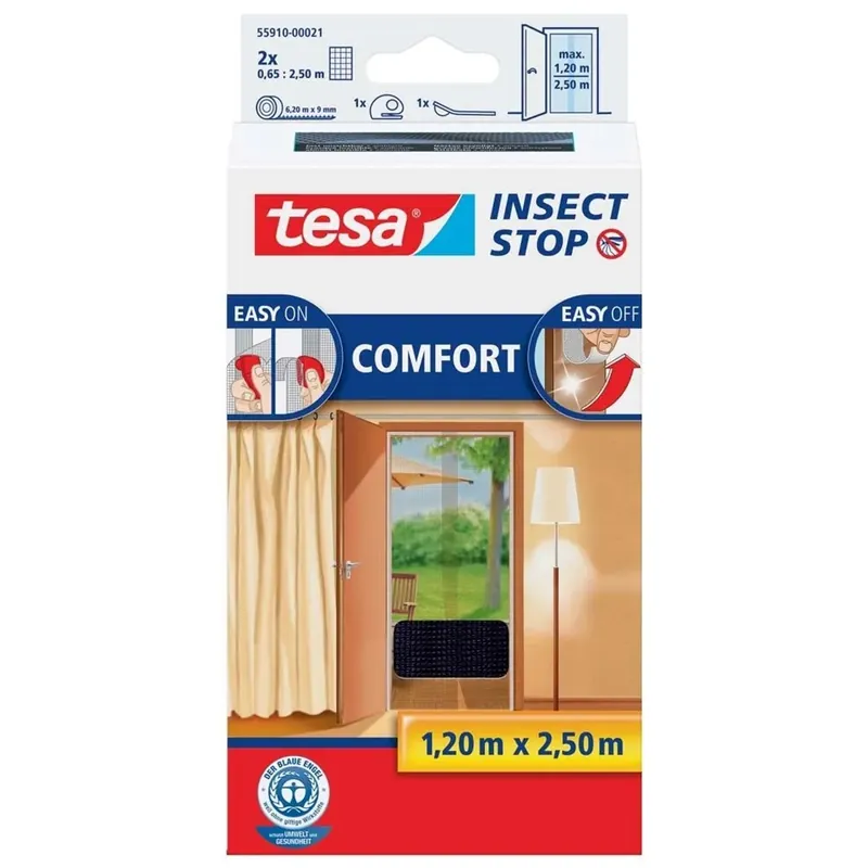 Zanzariera per porte Tesa Insect Stop Comfort 65x250 cm antracite Gecertificeerd
