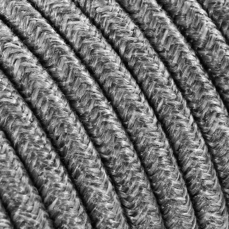 3 m cavo tessile rotondo 2 x 0,75 mm² grafite Speciale Aanbieding
