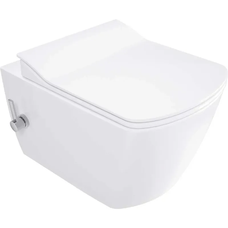 WC sospeso Song funzione bidet con miscelatore 37,2x34,9 cm bianco Betrouwbaar