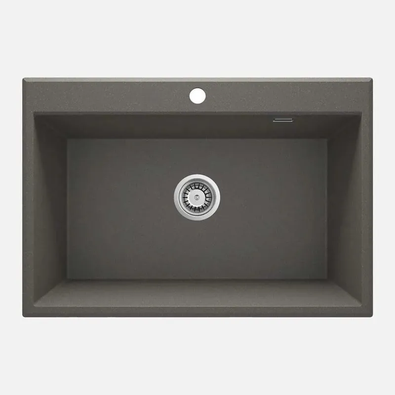 Dagaanbieding Lavello 1 vasca Idrostile Güines sifone 520x210 mm antracite metallizzato
