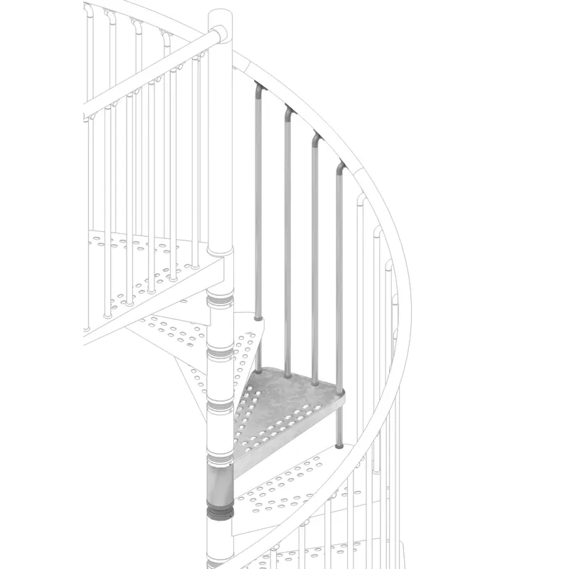 Beperkt Aanbod Gradino scala Zenon Ø 120 cm acciaio