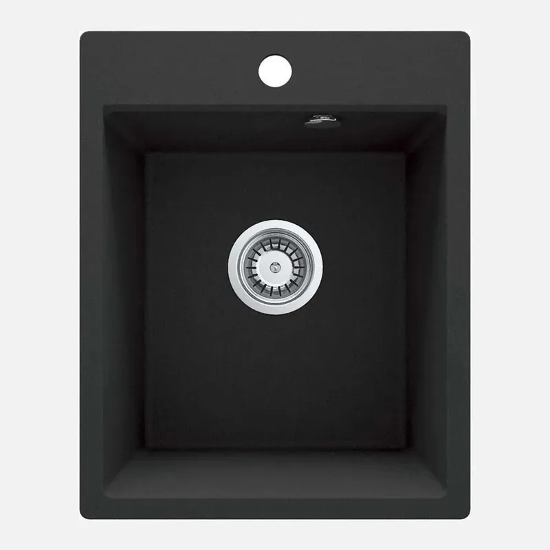 Flitsaanbieding Lavello 1 vasca Idrostile Bayamo sifone 500x211 mm grafite metallizzata