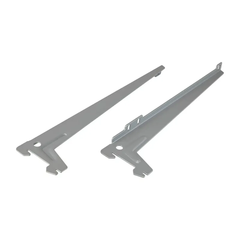 Supporto angolare foro unico 28 cm 55 kg argento 2 pz Beste Prijs