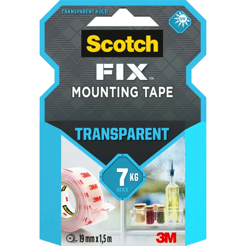 Weekendaanbieding Nastro biadesivo permanente Scotch-Fix Extreme 19 mm x 1,5 m trasparente