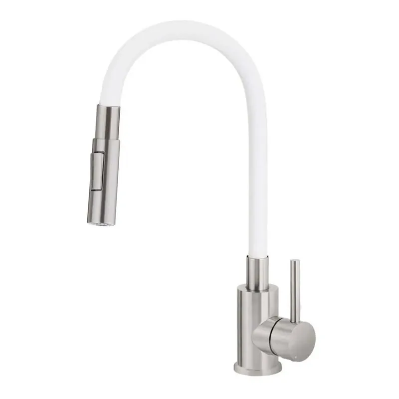 Rubinetto da cucina bocca elastica 2 getti Idrostile acciaio Exclusieve Aanbieding