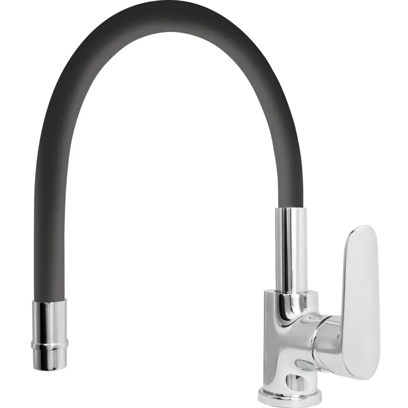 Rubinetto cucina monocomando Torpedo canna alta nero Voordeelprijs