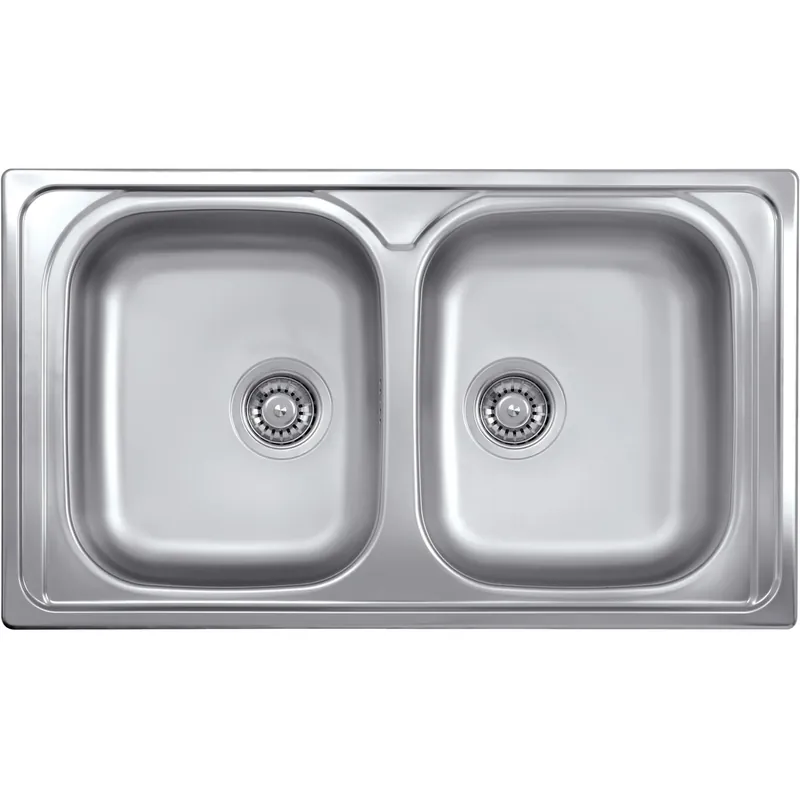 Premium Lavello da incasso 2 vasche 86 cm inox