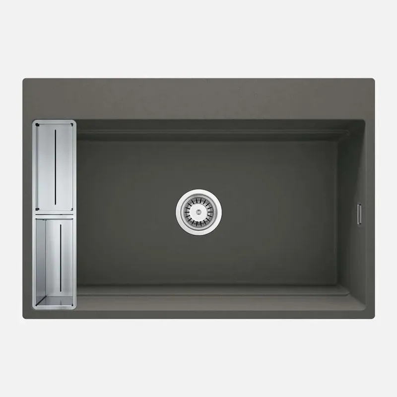 Hoge Kwaliteit Lavello 1 vasca magnetico rett Idrostile Guayos 520x220 mm antracite met