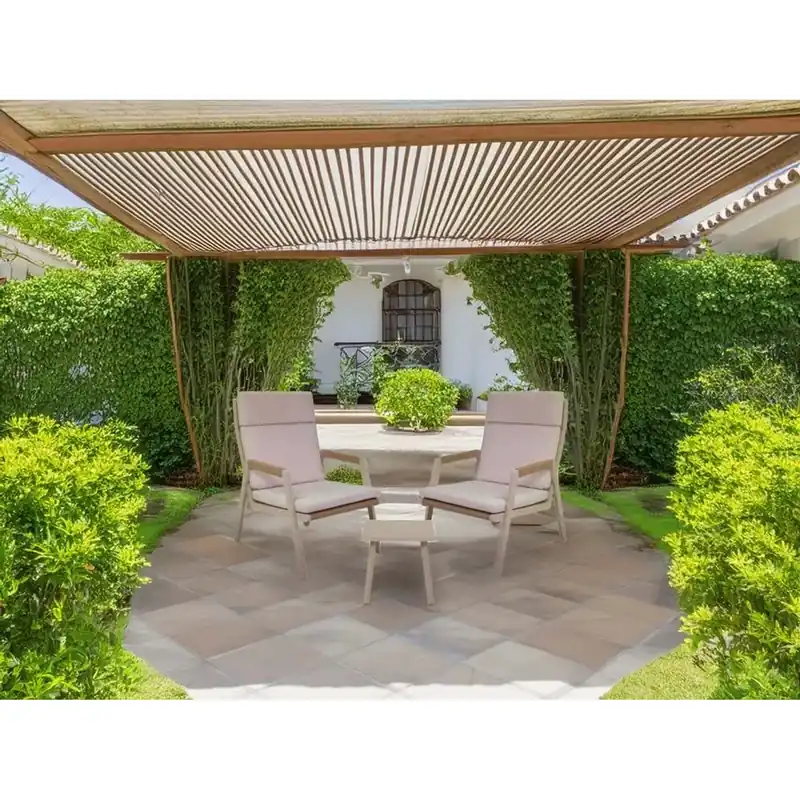 Aanbieding Salotto da giardino Benicia in alluminio crema 2 posti