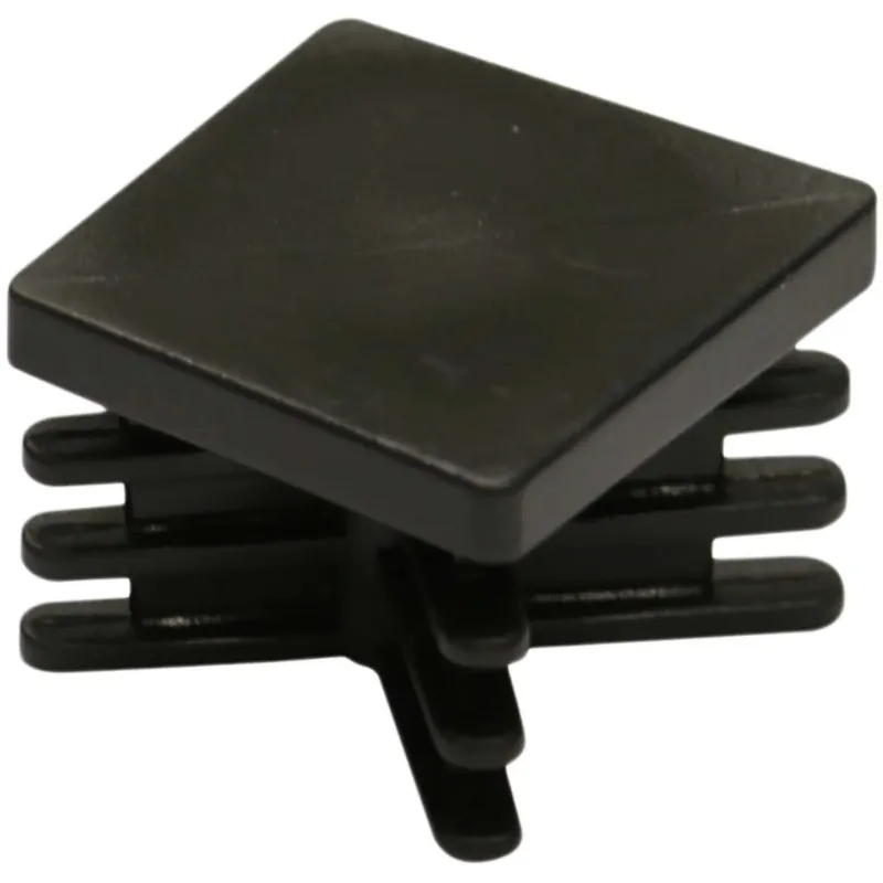 4 puntali alettati pvc quadro 30x30 mm nero Speciale Aanbieding