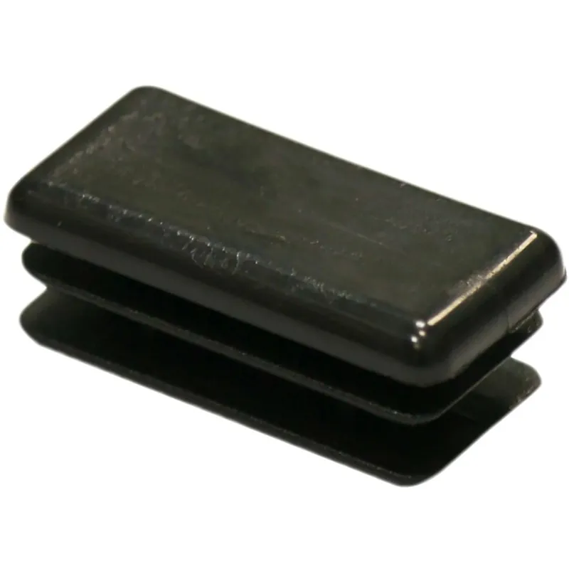 4 puntali alettati rettangolari in pvc 20x30 mm nero Bestseller
