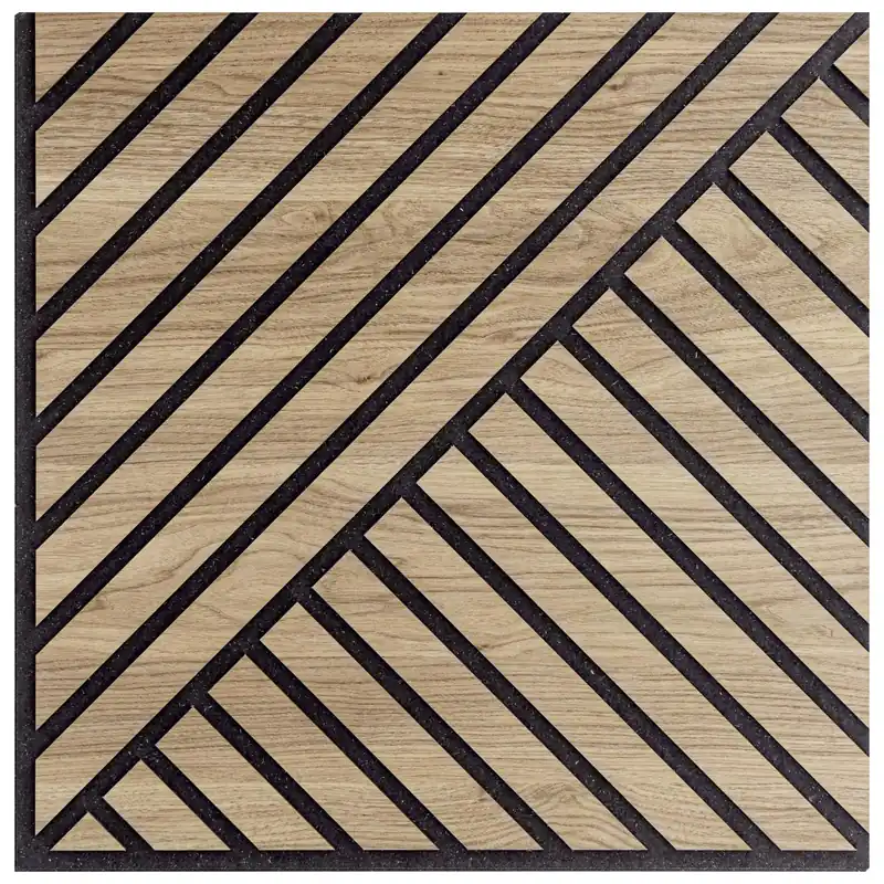 Beperkt Aanbod Pannello decorativo Hoogapanel Aurora obliquo doppio rovere 58x58 cm Sp. 1,1 cm