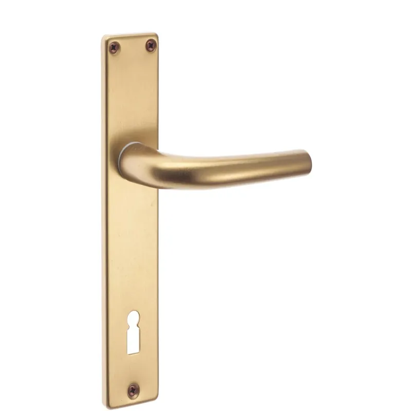 Weekendaanbieding Maniglia Uno alluminio con placca foro patent bronzata 70 mm