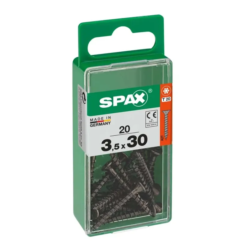 Vite Spax testa multipla svasata t-star plus t20 zincatura nera s 20 pz Nieuw