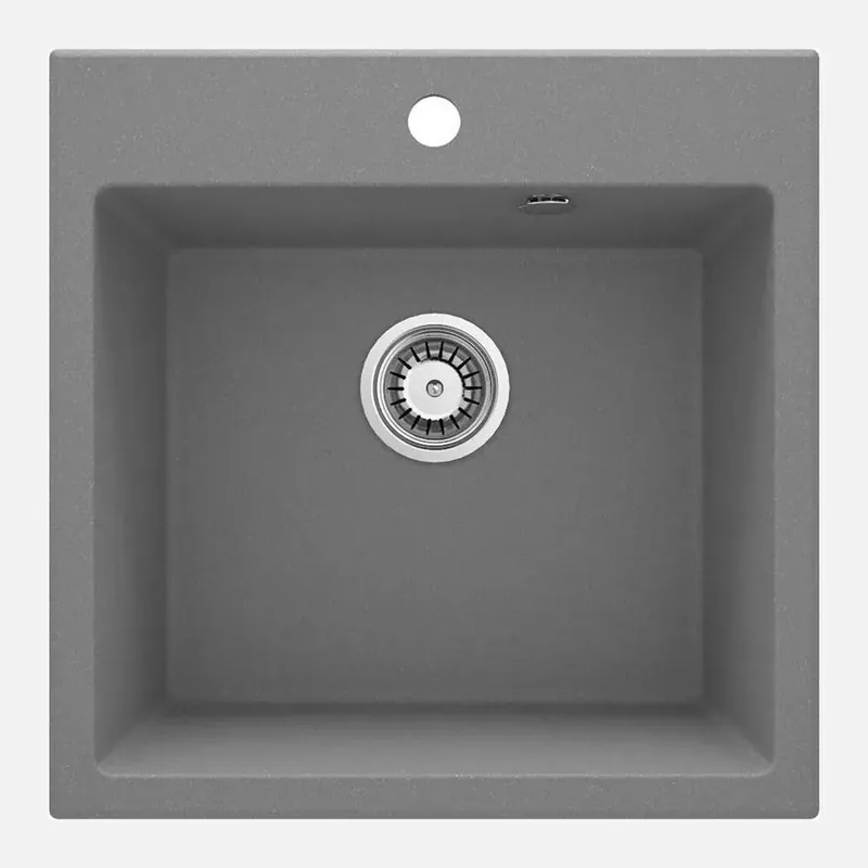 Direct Beschikbaar Lavello 1 vasca Idrostile Banes 500x216 mm grigio metallizzato