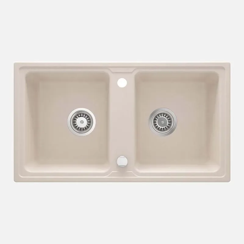 Nieuw Lavello 2 vasche Idrostile Martí sifone 435x180 mm beige