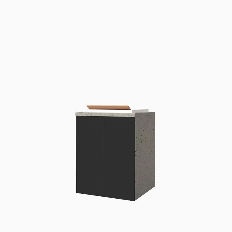 Weekendaanbieding Modulo lavanderia con ante H91xL71xP65 cm Pietra Grafite opaco
