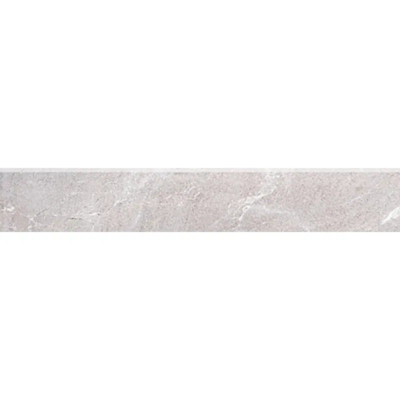 Battiscopa in gres porcellanato Marmo grigio lucido 8x50 cm Gecertificeerd