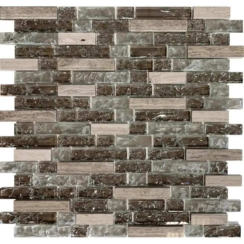 Bestseller Mosaico Lumille cm 30x30 in pietra e vetro grigio