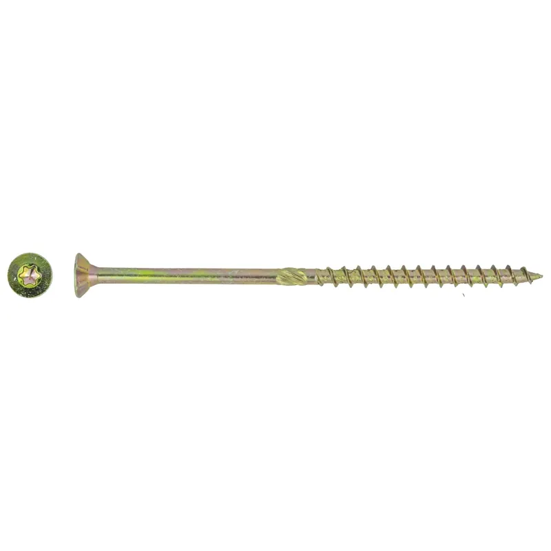 Vite per legno testa piana svasata T40 zincata giallo 8x200 mm 2 pz Superprijs