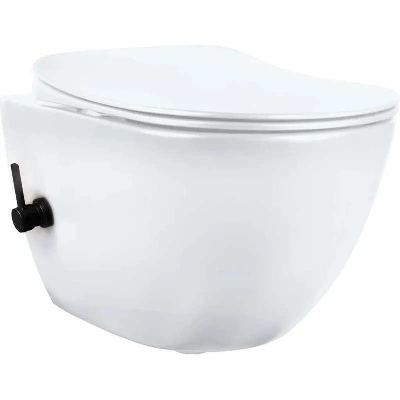 WC sospeso Artemides con funzione bidet miscelatore 37x35 cm bianco e nero Lage Prijs
