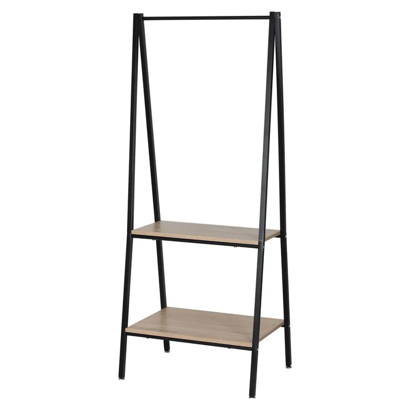 Aanbieding Appendiabiti Hamilton 2 ripiani in metallo e legno truciolato 64x40x150 cm