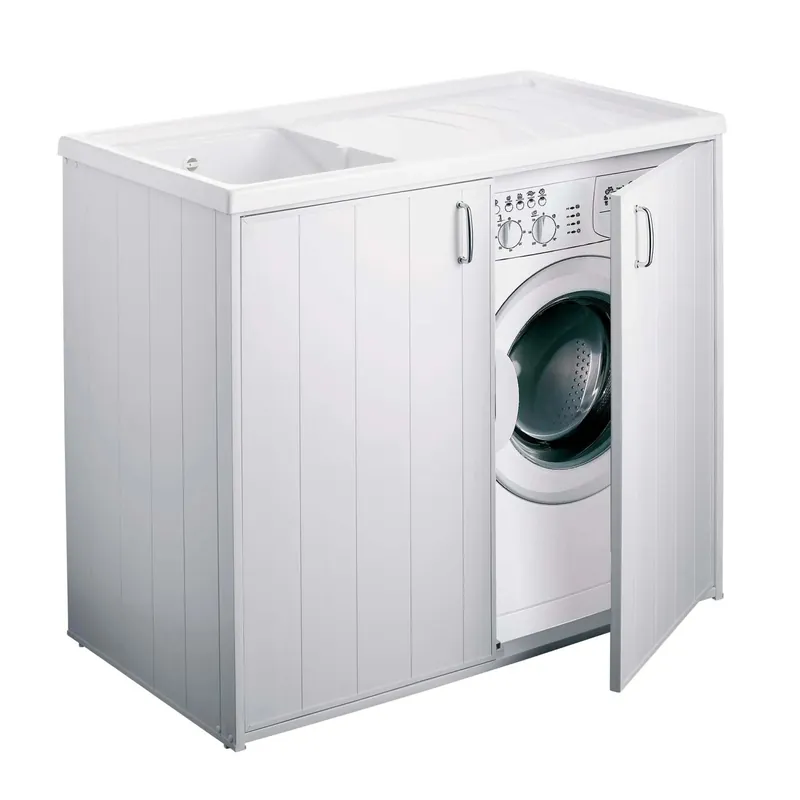 Weekendaanbieding Lavatoio con coprilavatrice chiuso bianco reversibile