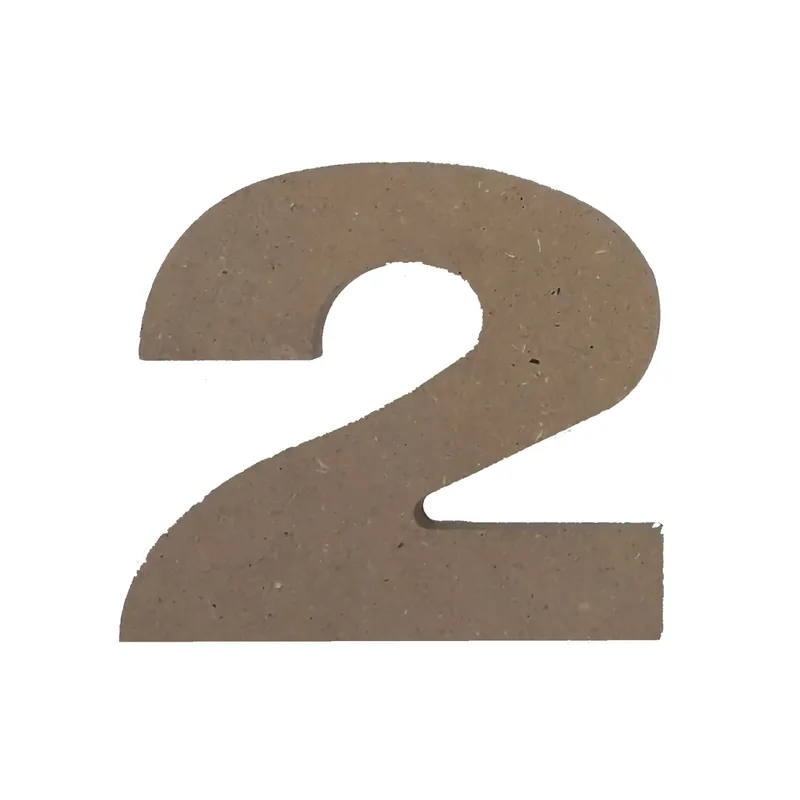 Aanbieding Numero 2 h12 cm in MDF