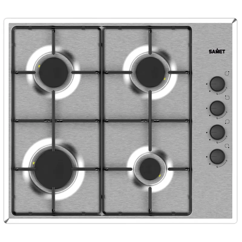Gereduceerde Prijs Piano cottura a gas Ariane Inox 4 fuochi 58x51 cm