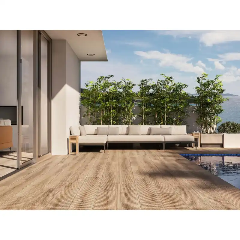 Beste Prijs Piastrella in gres porcellanato Borneo legno Miele con decoro 23x120 cm 1,38 m²
