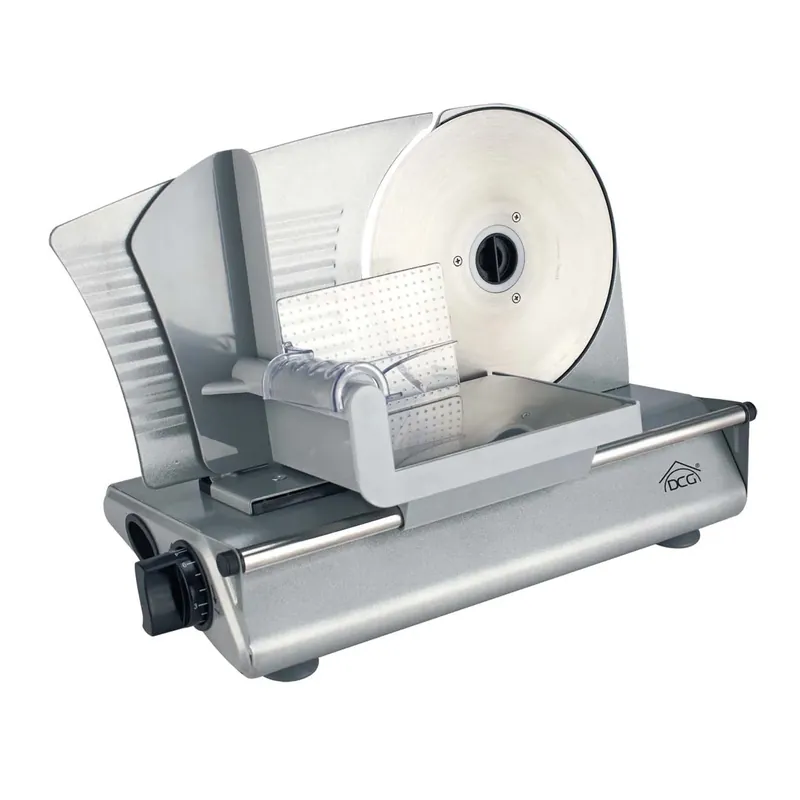 Affettatrice inox con lama 22 cm ampiezza 0-15 mm 150W Superprijs