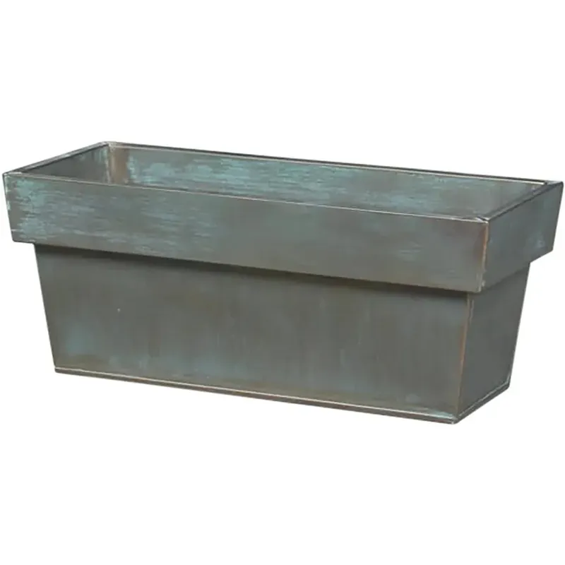 Aanbieding Fioriera da esterno in metallo marrone 38x15,5x14,5 cm
