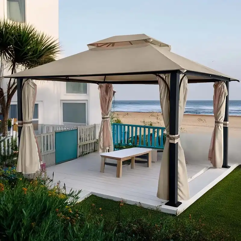 Alleen Vandaag Gazebo in alluminio e poliestere Arcilla 330x400xH280 cm