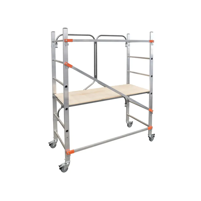Trabattello pieghevole in alluminio Gierre 1,46x0,64 cm H max 2,97 m Exclusieve Aanbieding