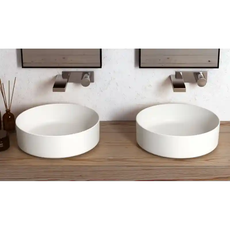 Fabrieksprijs SHUI COMFORT LAVABO TONDO BIANCO LUCIDO