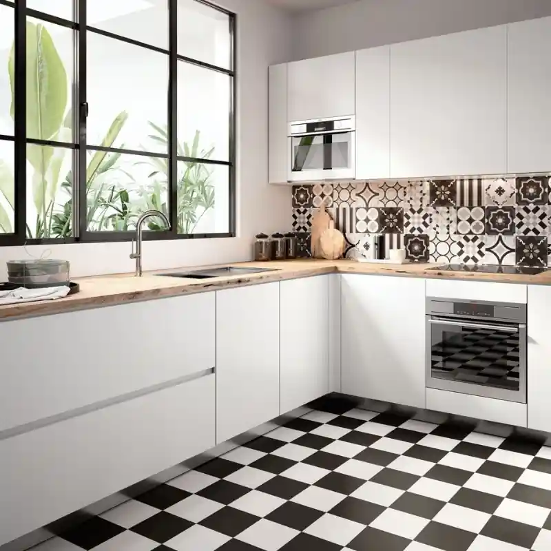 Nu Kopen PATCHWORK B&W BLACK 20X20