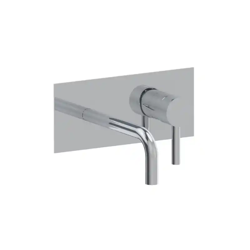 BAMBU‘ MISCELATORE LAVABO DA PARETE BOCCA 90° PROLUNGATA SU PIASTRA Uitverkoop