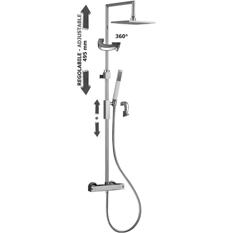 COLONNA DOCCIA SYNCRO TOP C/MISCELATORE TERMOSTATICO Hoge Kwaliteit