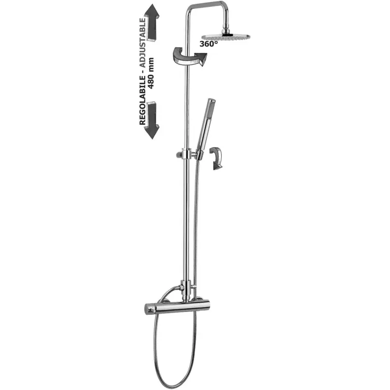 Betaalbaar COLONNA DOCCIA EASY PLUS REGOLABILE C/MISCELATORE MECCANICO