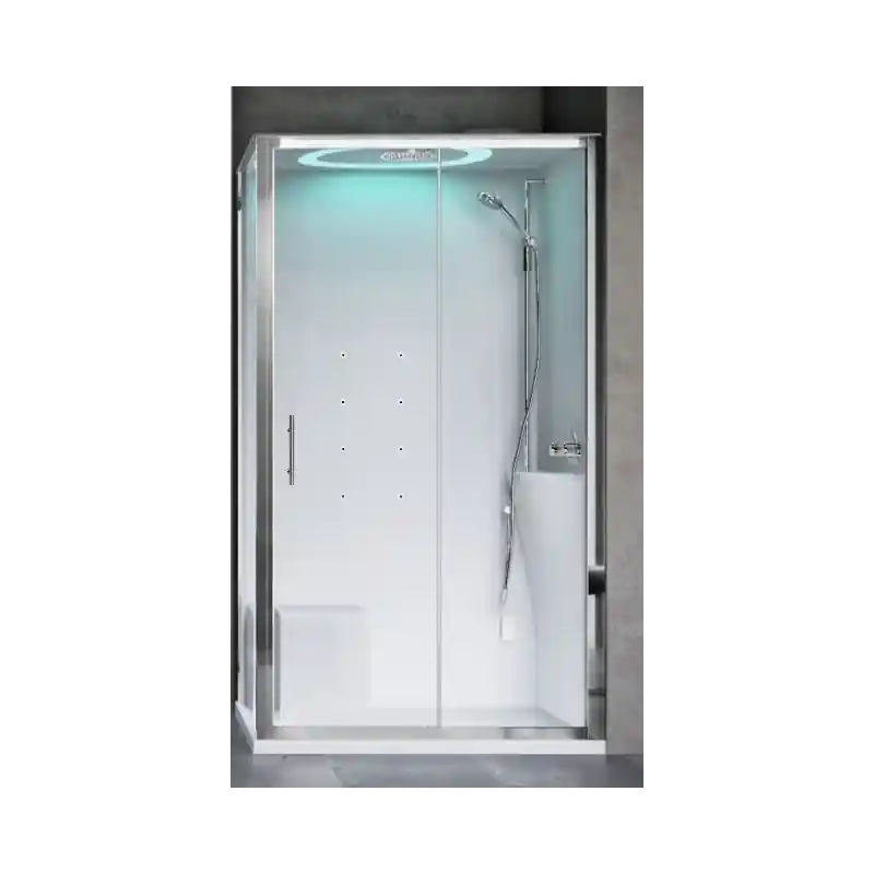 EON 2P CABINA MULTIFUNZIONE 1 ANTA SCORREVOLE + 1 LATO FISSO LATERALE 120X80 Voordeelprijs