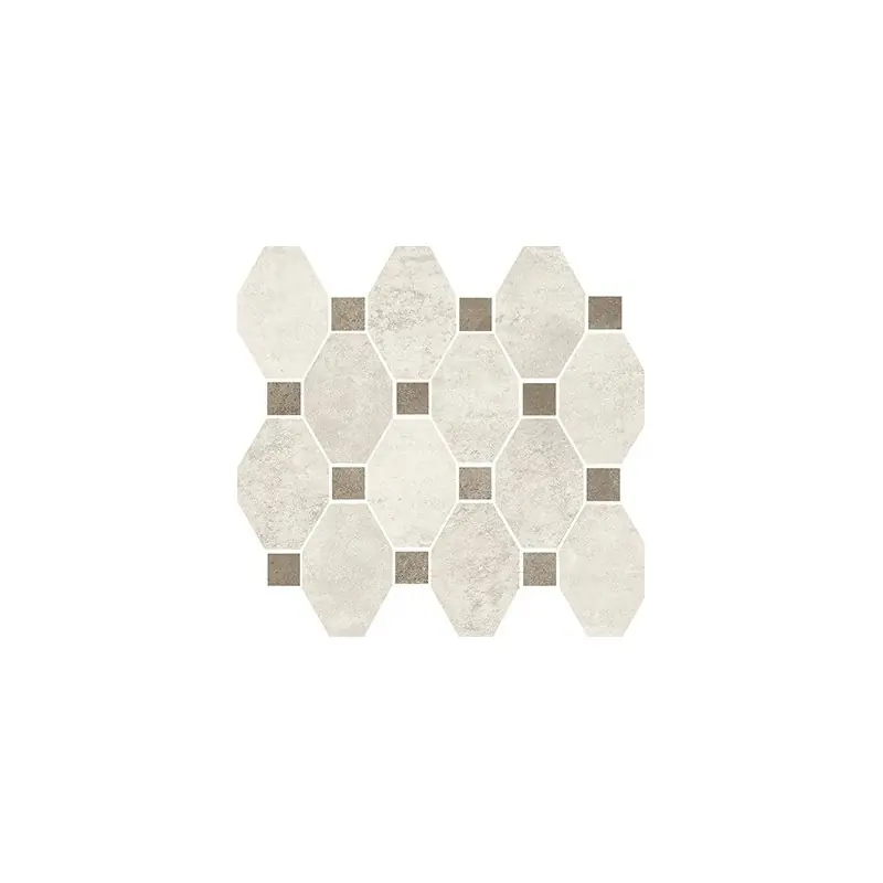Snelle Levering BOSTON MOSAICO OTTAGONA WHITE SU RETE 30X34