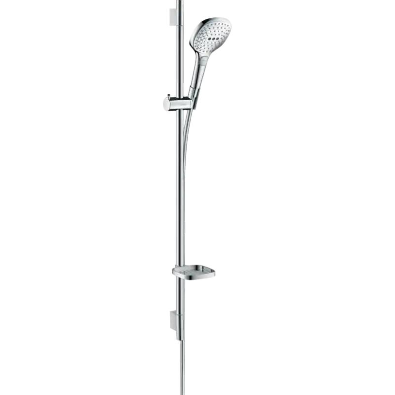 RAINDANCE SELECT E SET DOCCIA 120 3JET CON ASTA DOCCIA 90 CM E PORTASAPONE BIANCO/CROMO Exclusieve Aanbieding