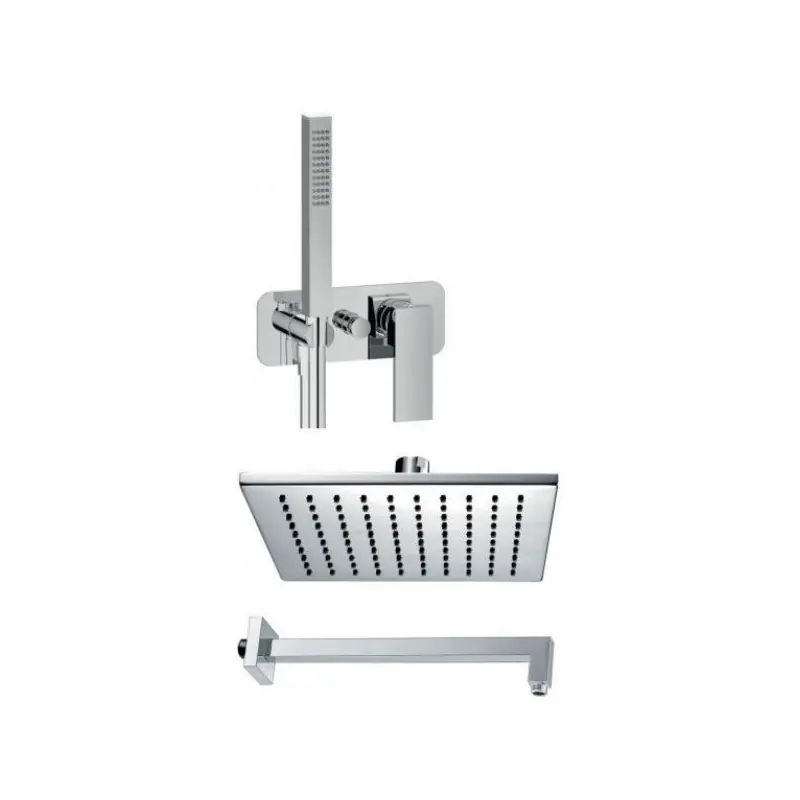 Alleen Vandaag KIT DOCCIA SOFFIONE QUADRO 25X25 + MISCELATORE DOCCIA CON DOCCETTA QUADRA